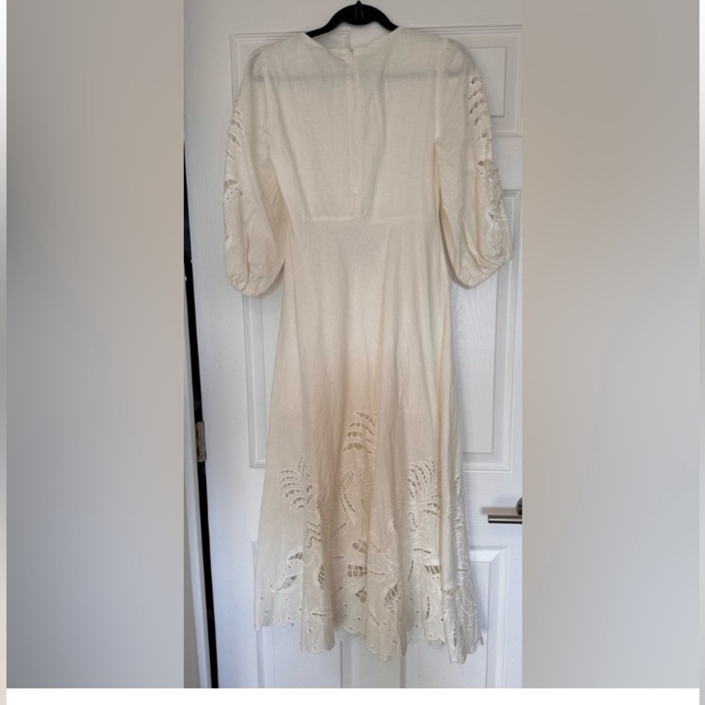 👗👗FARM Rio White Long Sleeve Eyelet Dress - Picture 6 of 10